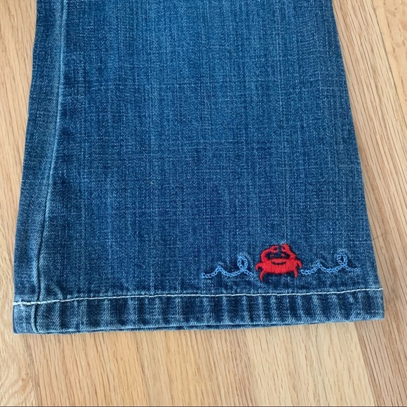 NWT GYMBOREE “Whale Watching” Girls Lace Up Embroidered Jeans Denim Size 7 - Picture 10 of 13